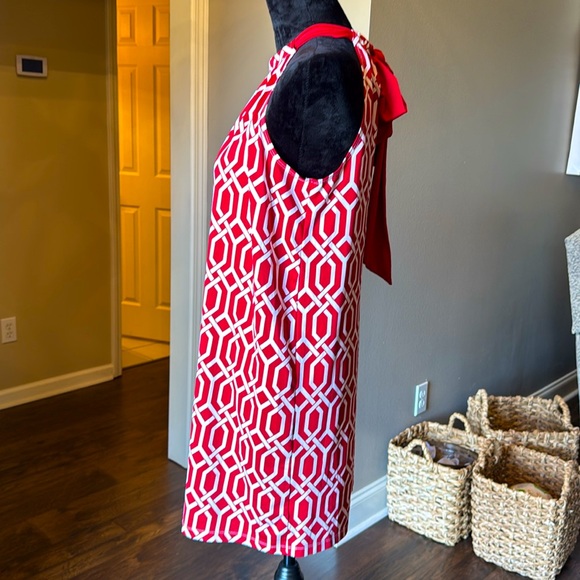 Mud Pie Burgundy Jigsaw Dress Size Medium - Picture 2 of 9